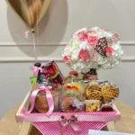 Desayuno sorpresa con hortensias y globos con helio