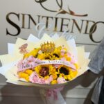Bouquet de girasoles y rosas