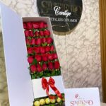 Caja de rosas con Ferrero Rocher