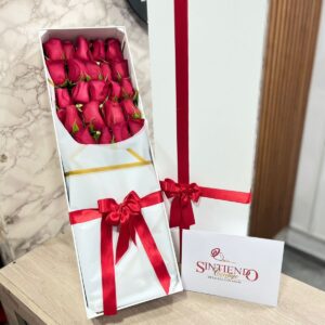 Caja con rosas