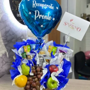 Ancheta con frutas y globo